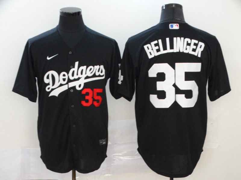 Men Los Angeles Dodgers #35 Bellinger Black Game Nike MLB Jerseys->women mlb jersey->Women Jersey